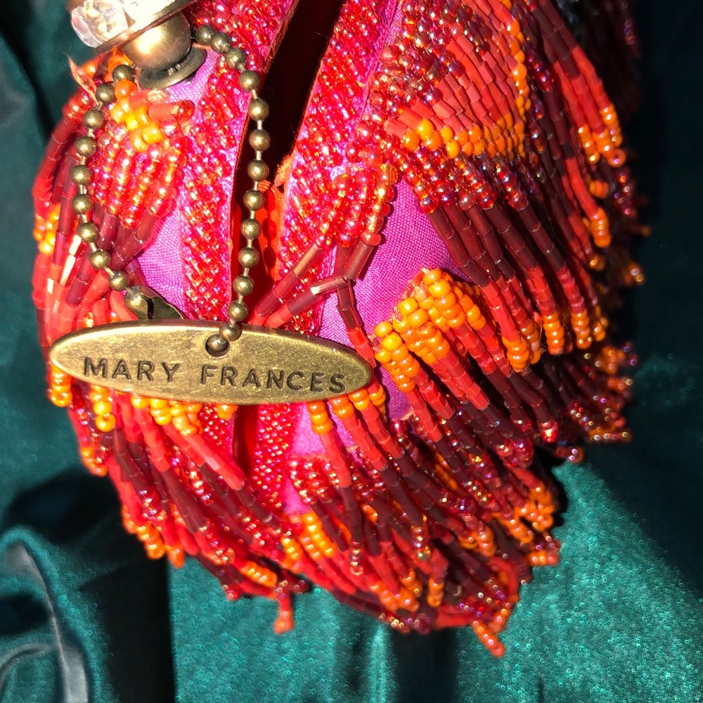 Mary Frances Embellished Red Beaded Bag - Picture 9 of 10